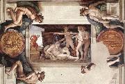 Michelangelo Buonarroti Drunkenness of Noah oil painting